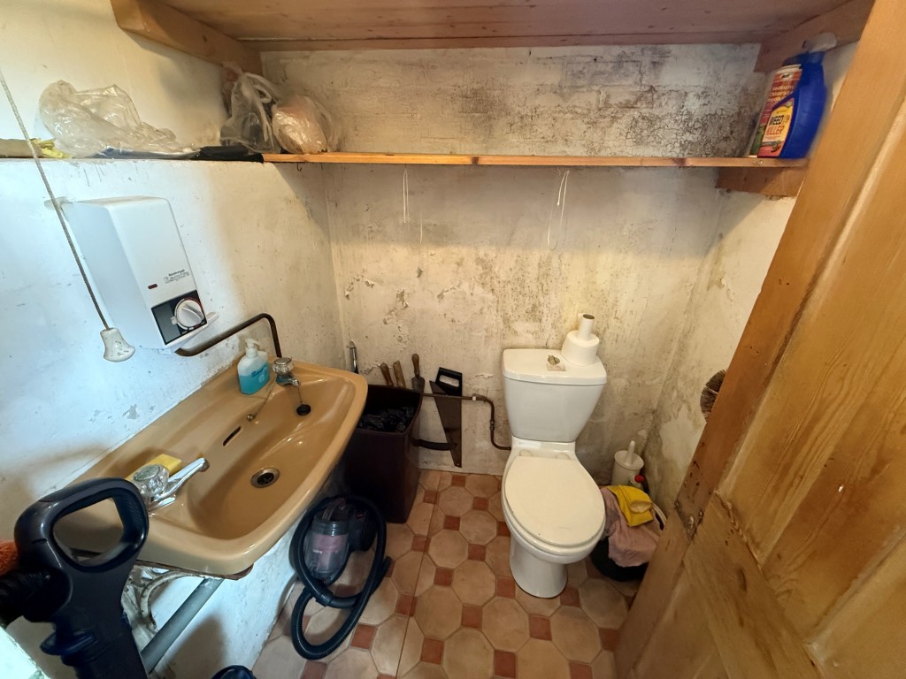 Lot: 101 - VACANT SHOP AND SELF-CONTAINED FLAT IN TOWN CENTRE - WC in shop